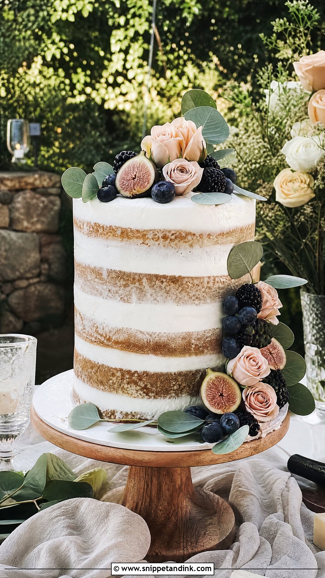 Semi Naked Engagement Cake - Snippet and Ink - 30 Engagement Cakes