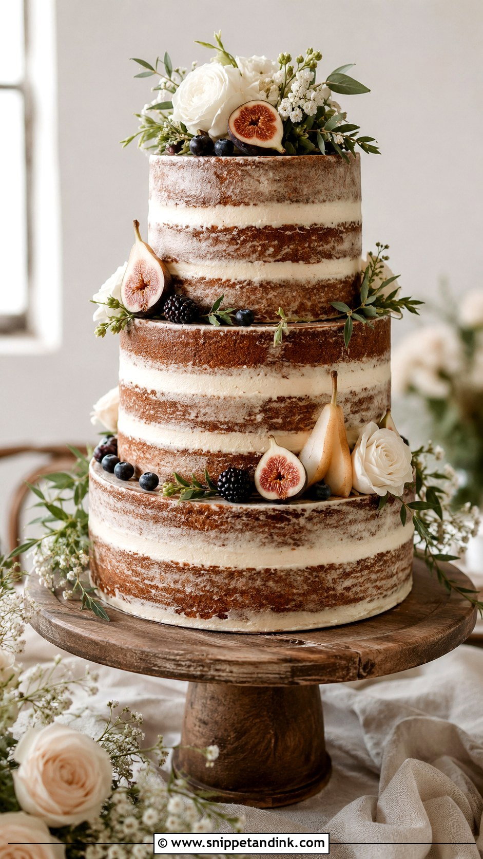 Semi Naked Gingerbread Wedding Cake - Snippet and Ink - 20 Gingerbread Wedding Cake Ideas