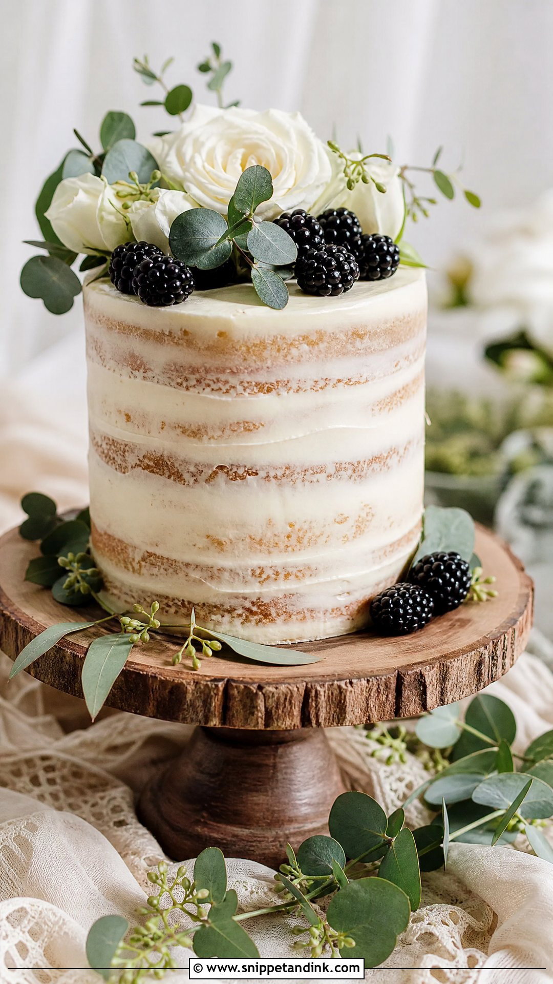 Semi Naked Wedding Cake - Snippet and Ink - 20 Simple Wedding Cake Designs