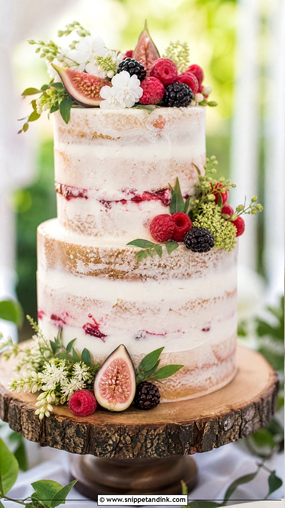 Semi Naked Wedding Cake - Snippet and Ink - 20 Timeless Wedding Cake Ideas