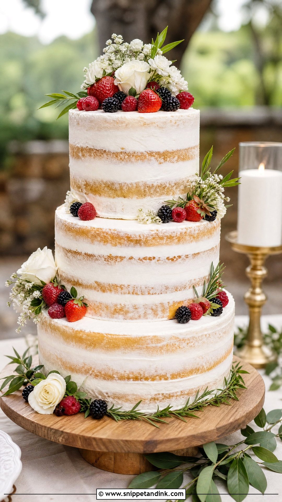 Semi Naked Wedding Cake - Snippet and Ink - 20 Wedding Cake 2025