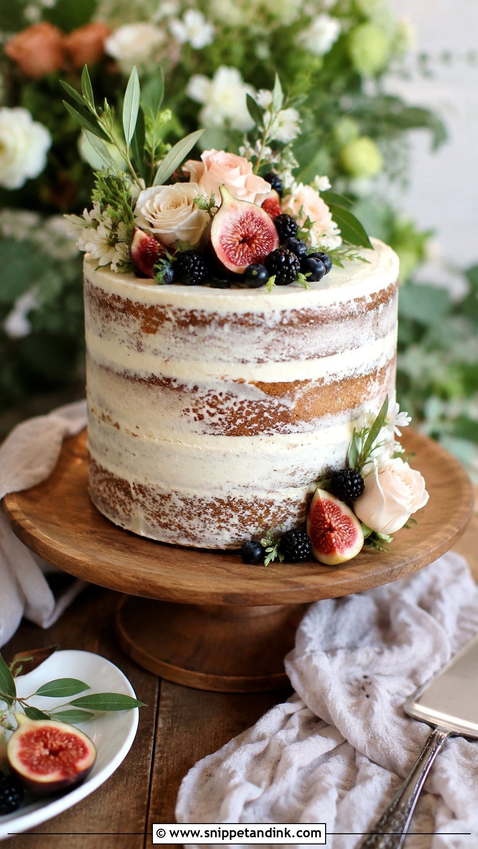 Semi Naked Wedding Cake - Snippet and Ink - 20 Wedding Cake Chart