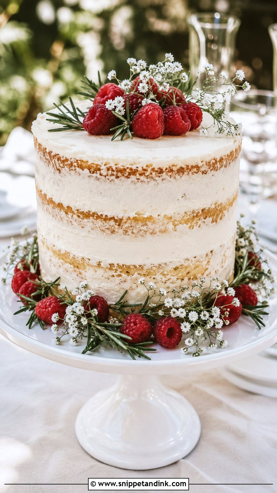Semi Naked Wedding Cake - Snippet and Ink - 25 Simple But Elegant Wedding Cakes
