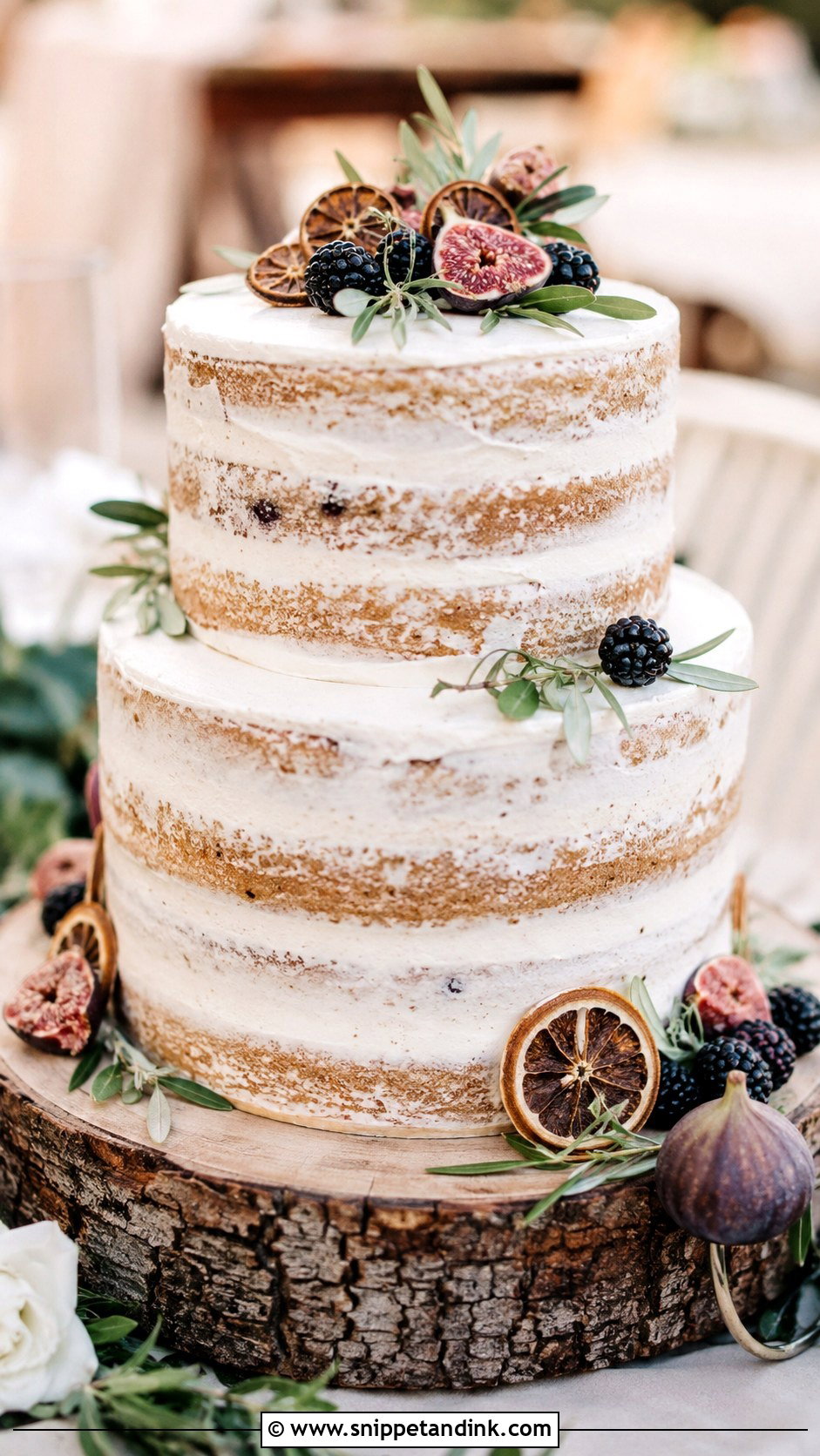 Semi Naked Wedding Cake - Snippet and Ink - 30 Masculine Wedding Cake Ideas