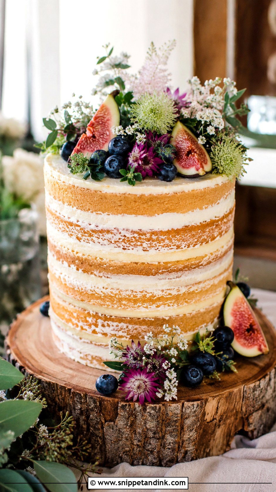 Semi Naked Wedding Cake - Snippet and Ink - 30 Simple Unique Wedding Cake Ideas