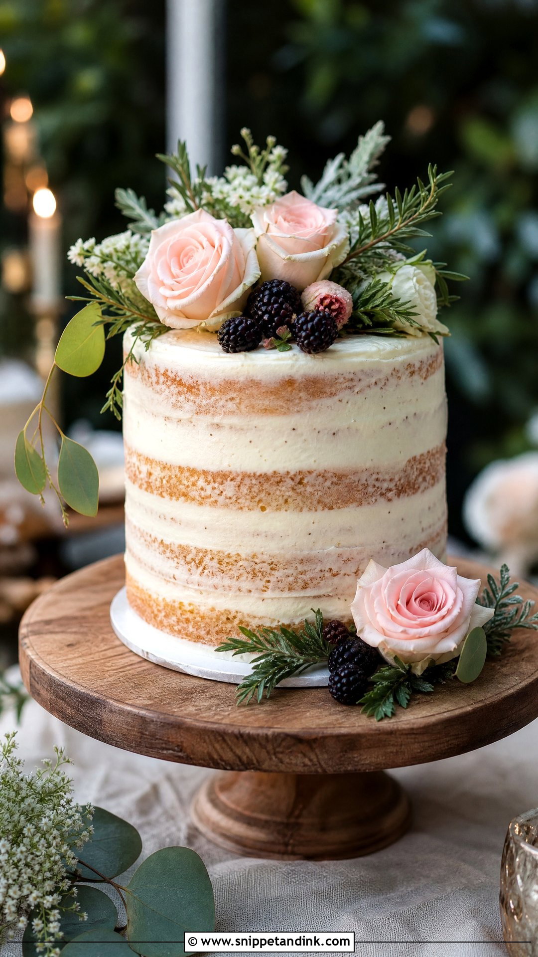 Semi Naked Wedding Cake - Snippet and Ink - 35 Wedding Cakes