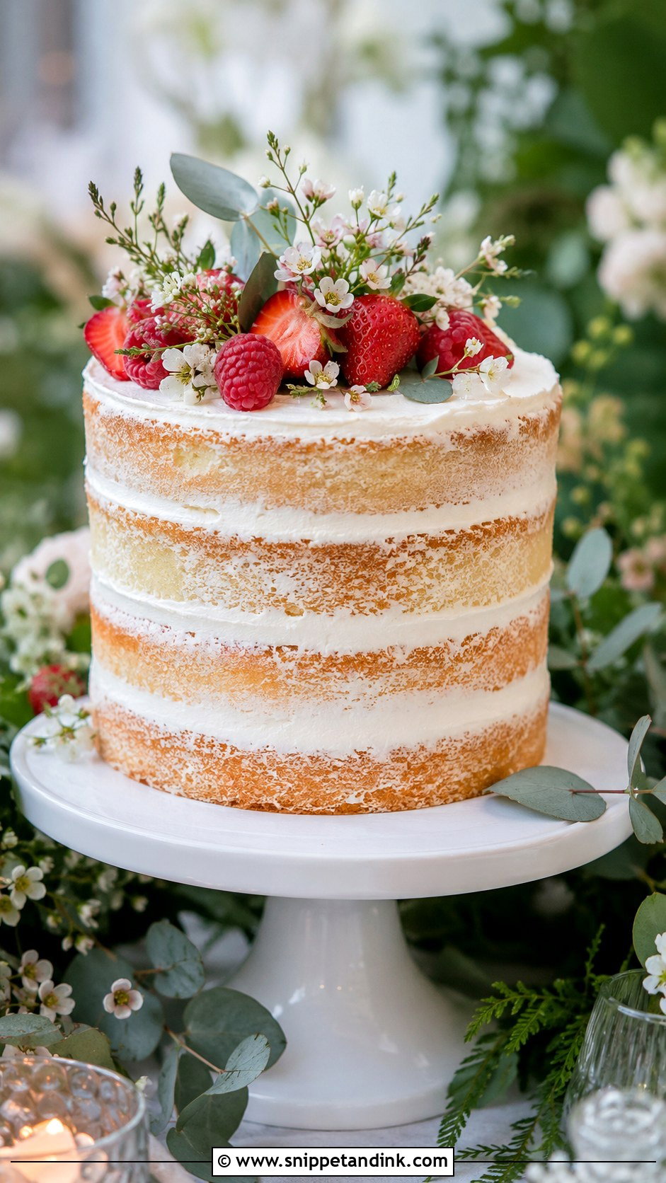 Semi Naked Wedding Cake - Snippet and Ink - 20 Popular Cake Designs for Wedding