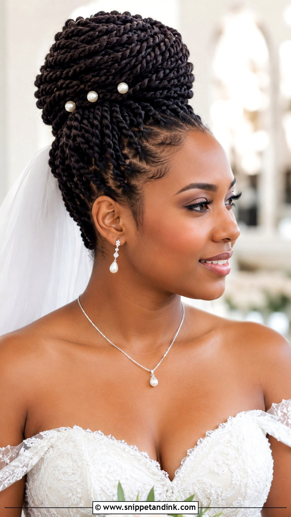Senegalese Twist Updo - Snippet and Ink - 25 Natural Bridal Hairstyles Black Women