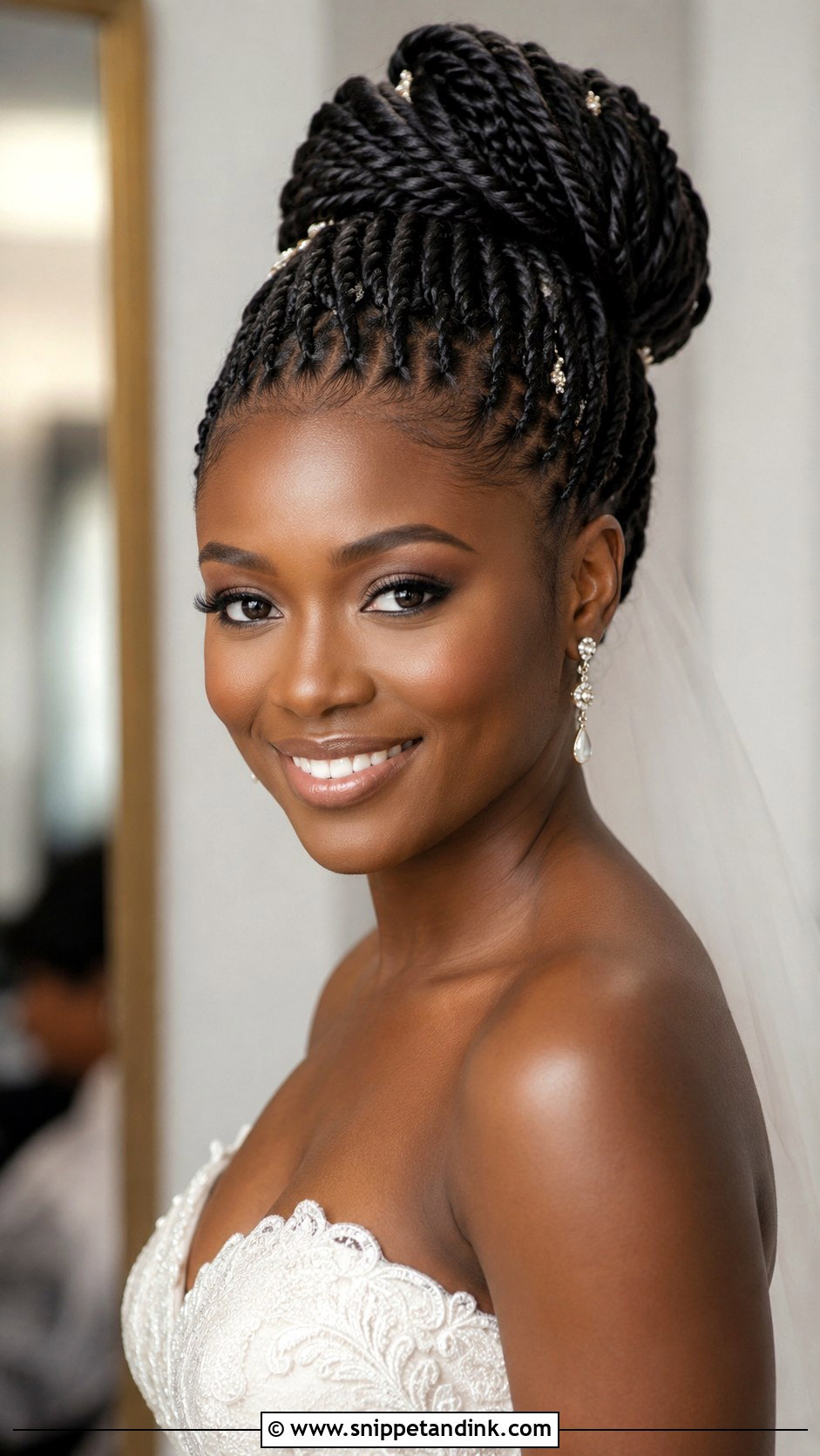 Senegalese Twists Updo - Snippet and Ink - 20 Braids Wedding Hairstyles Black Women