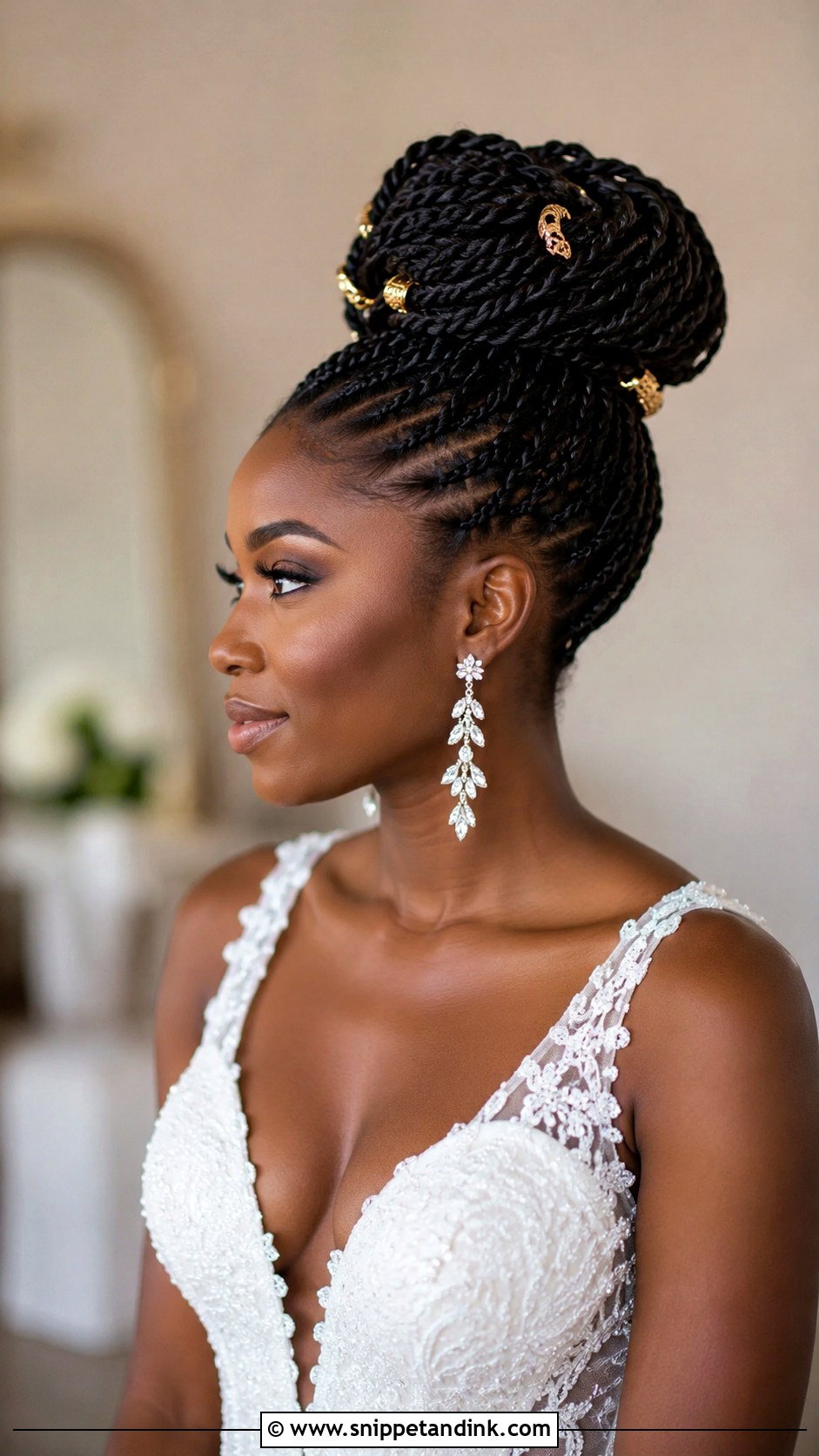 Senegalese Twists Updo - Snippet and Ink - 20 Natural Hair Wedding Hairstyles