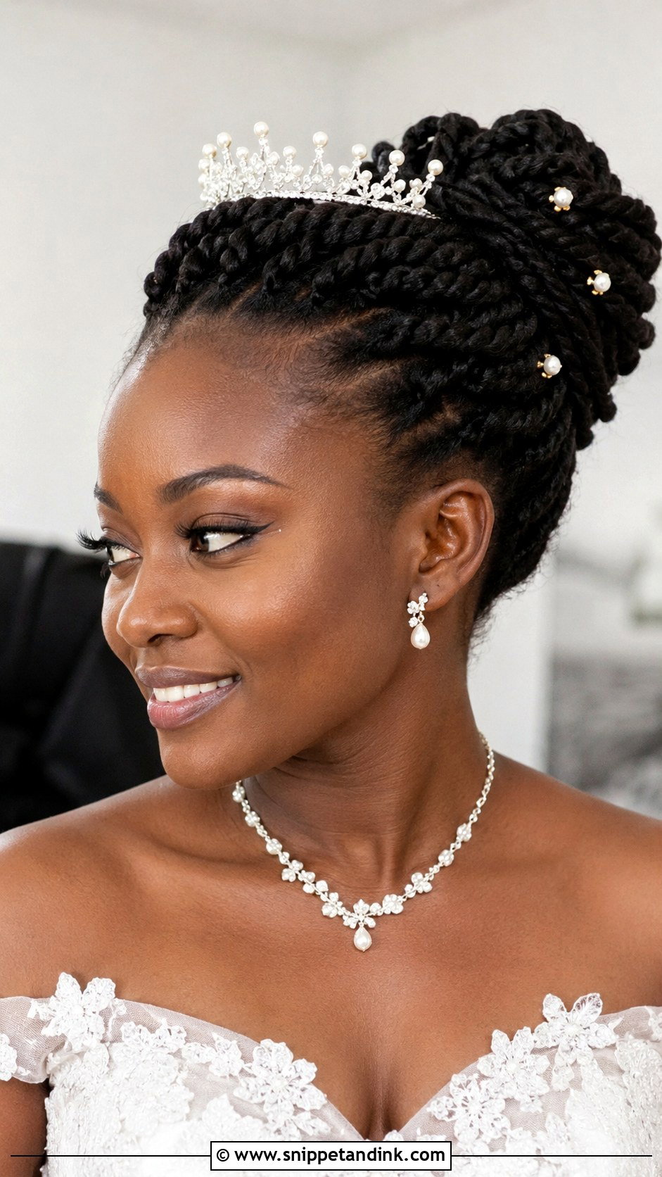 Senegalese Twists Updo - Snippet and Ink - 20 African Bride Hairstyles