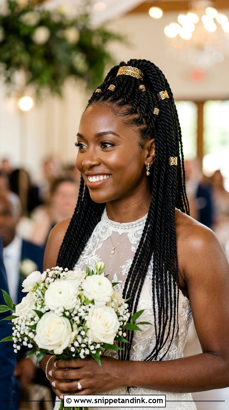 Senegalese Twists for Wedding Hair - Snippet and Ink - 20 Braids for Wedding Hair Black Women