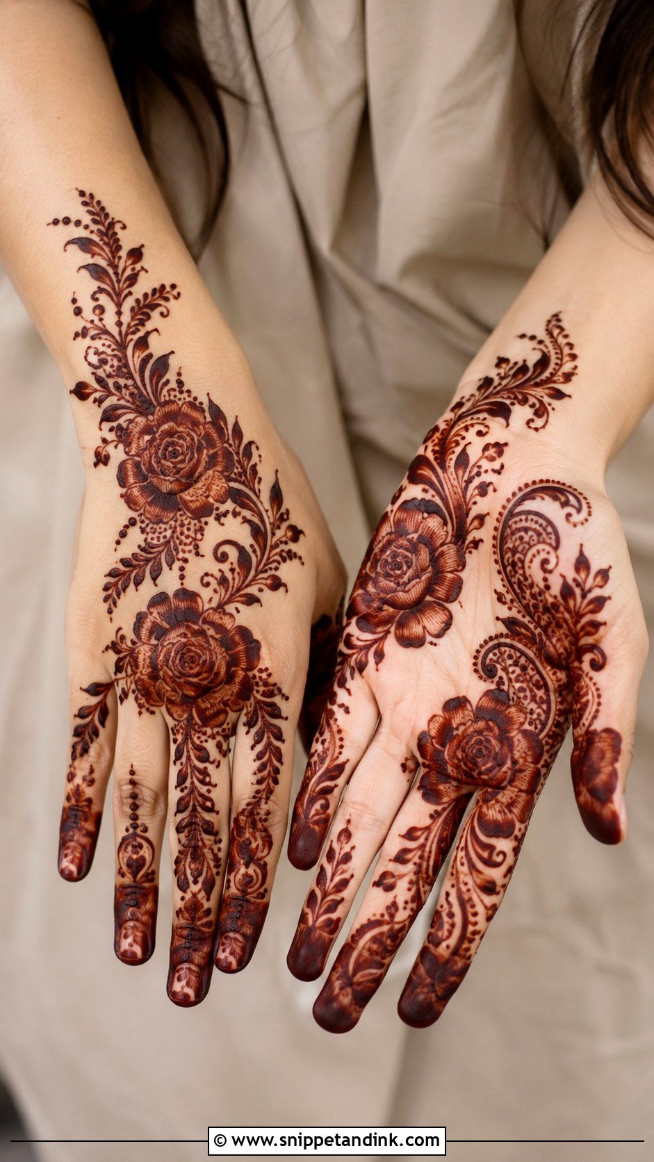 Shaded Arabian Mehndi Design - Snippet and Ink - 35 Arabian Mehndi Design Ideas