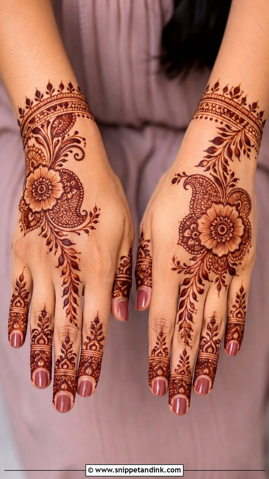 Shaded Back Hand Mehndi Design - Snippet and Ink - 35 Trendy Back Hand Mehndi Designs