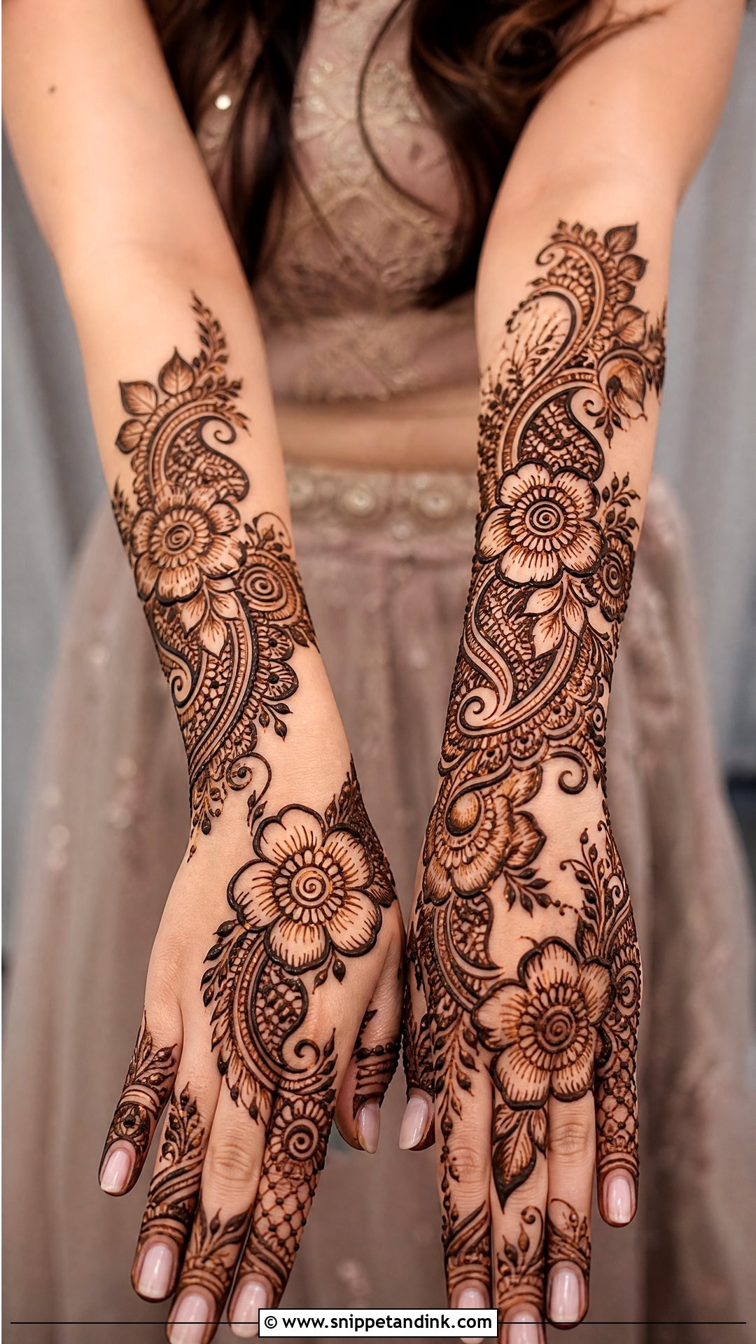 Shaded Bridal Back Hand Mehndi Full Hand - Snippet and Ink - 20 Simple Easy Full Hand Bridal Back Hand Mehndi Designs