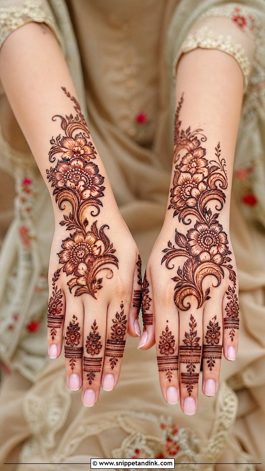 Shaded Bridal Mehndi Design Back Hand - Snippet and Ink - 25 Bridal Mehndi Designs Back Hands