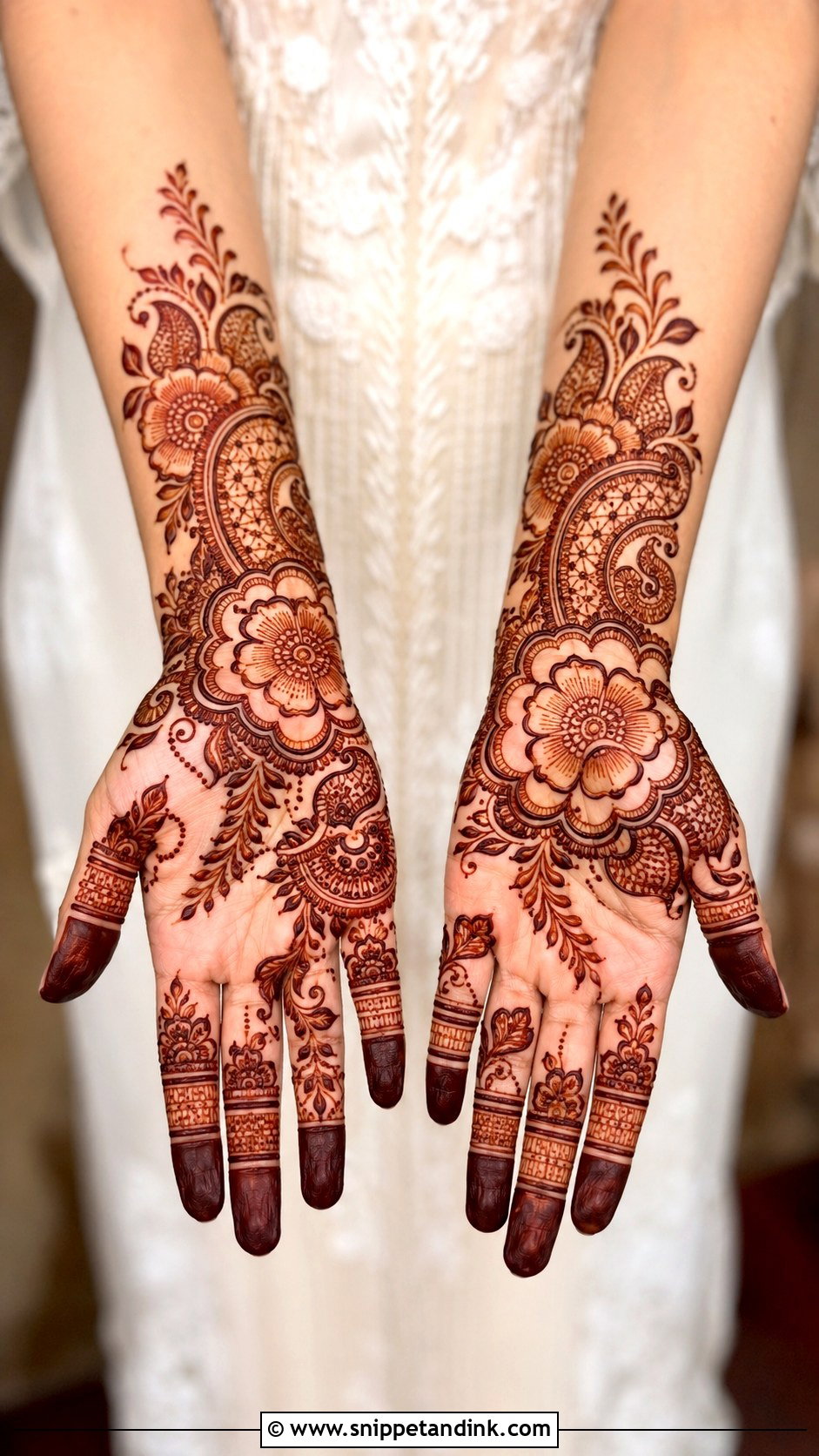 Shaded Bridal Mehndi Design - Snippet and Ink - 30 Latest Unique Bridal Mehndi Designs