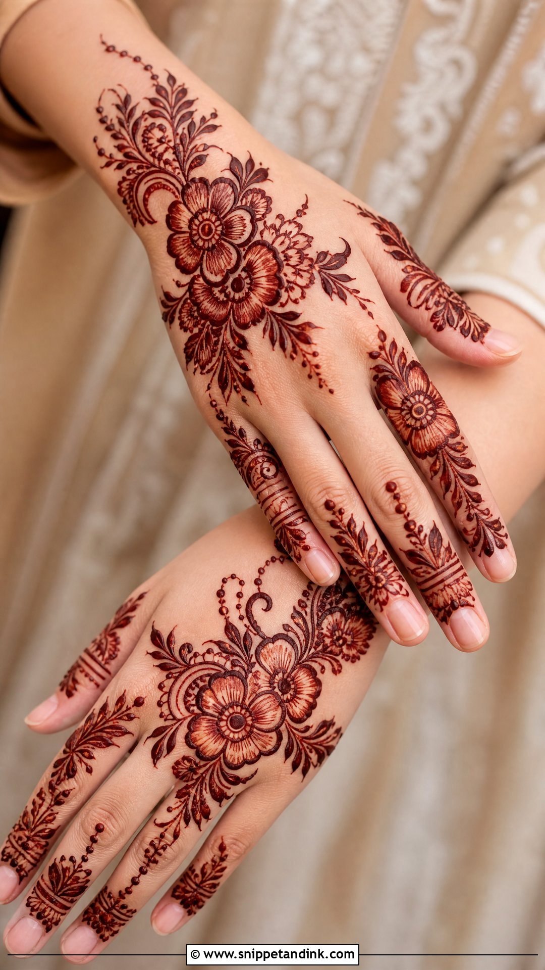 Shaded Bunches Mehndi Design - Snippet and Ink - 25 Bunches Mehndi Design Ideas