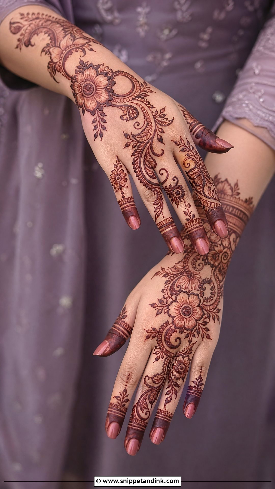 Shaded Engagement Mehndi Design - Snippet and Ink - 20 Latest Mehndi Designs for Engagement