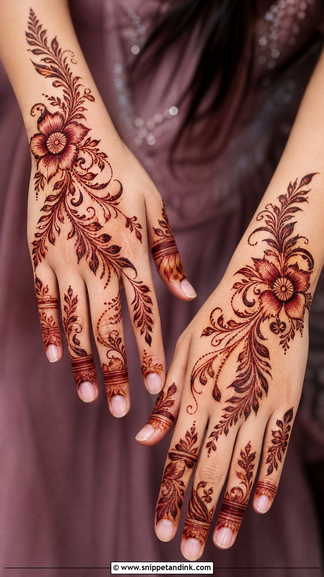 Shaded Floral Mehndi Design - Snippet and Ink - 25 Trending Mehndi Designs 2025