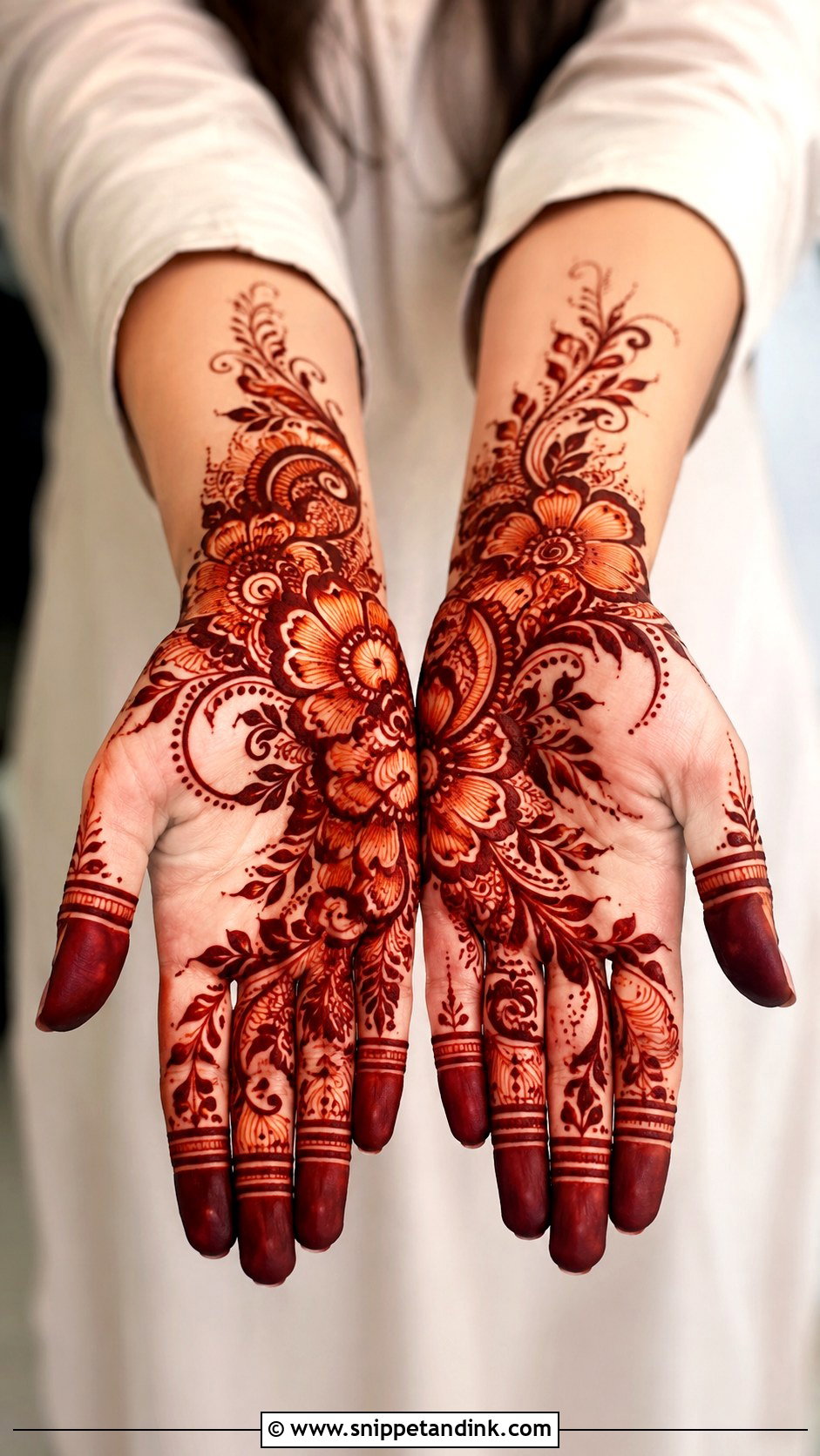 Shaded Front Hand Mehndi Design - Snippet and Ink - 35 Latest Front Hand Mehndi Designs