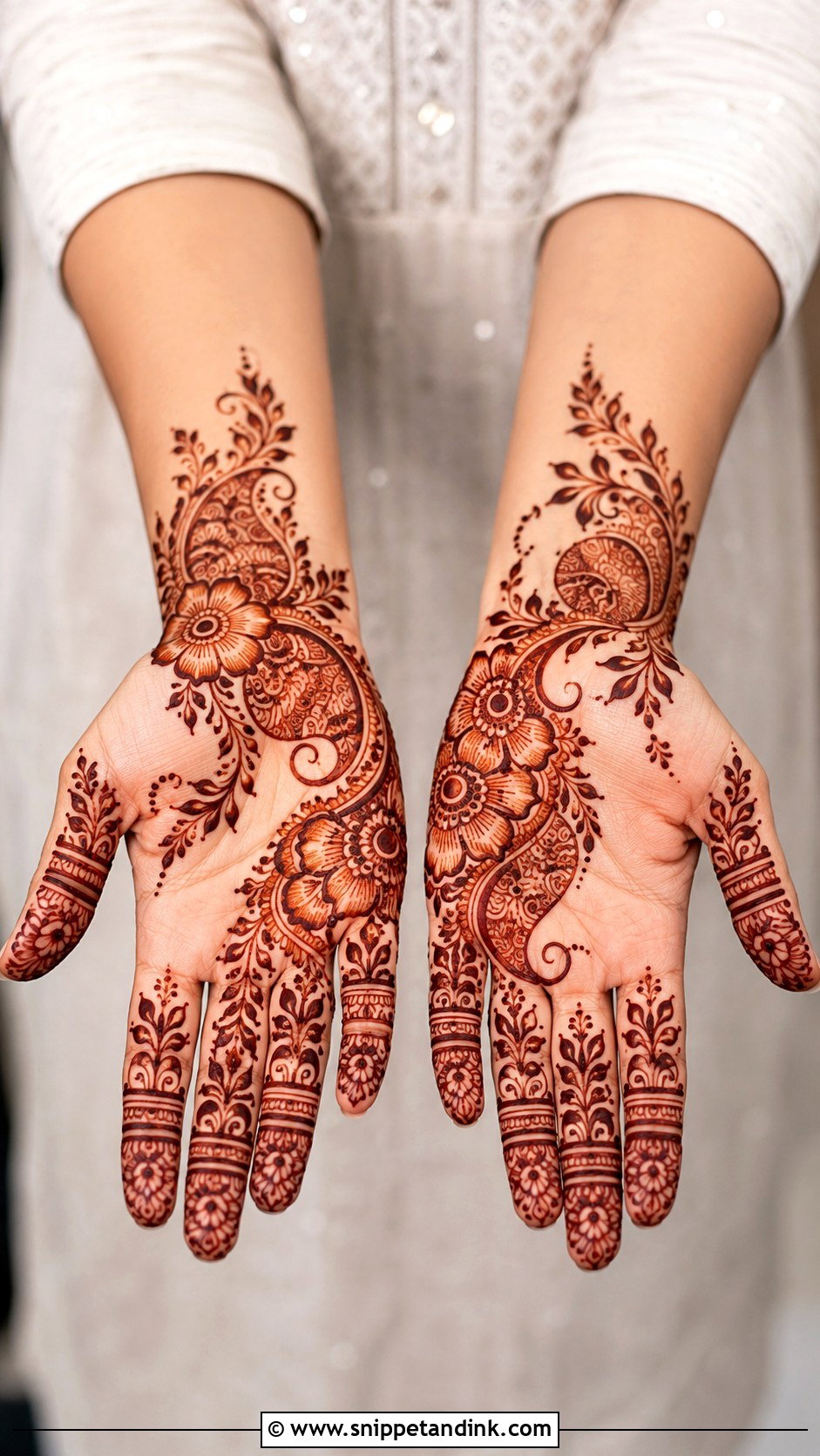 Shaded Front Hand Mehndi Design - Snippet and Ink - 35 Simple Unique Front Hand Mehndi Designs