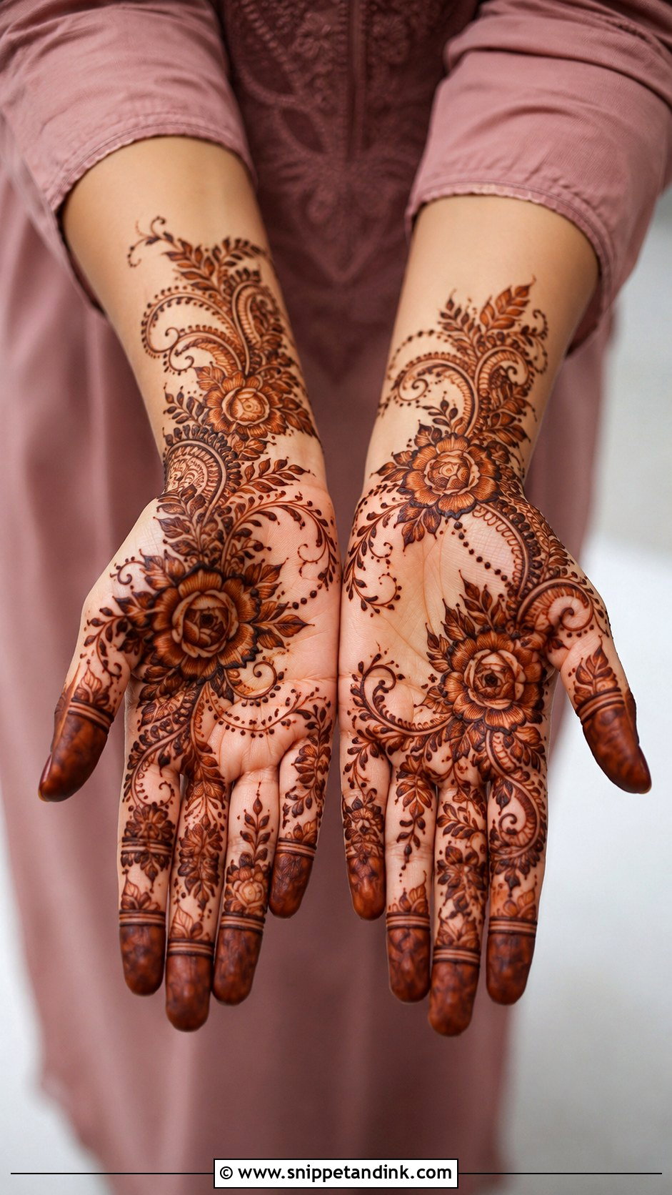 Shaded Front Hand Mehndi Design - Snippet and Ink - 35 Trendy Front Hand Mehndi Designs