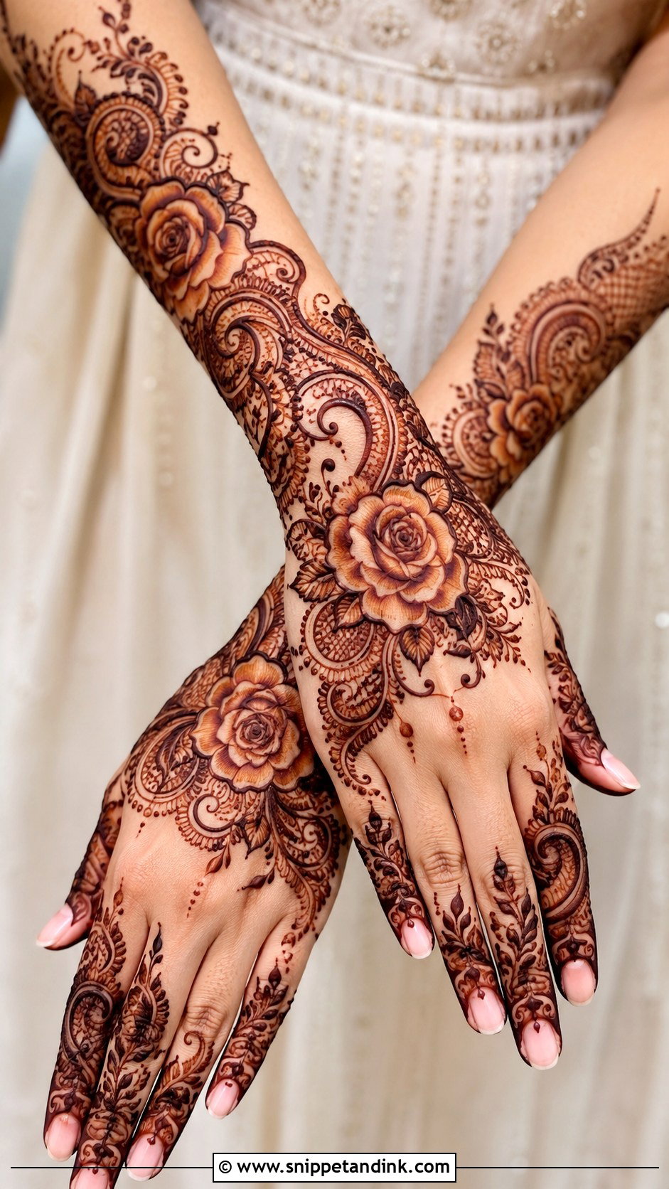 Shaded Hand Mehndi Design - Snippet and Ink - 35 Hand Mehndi Designs