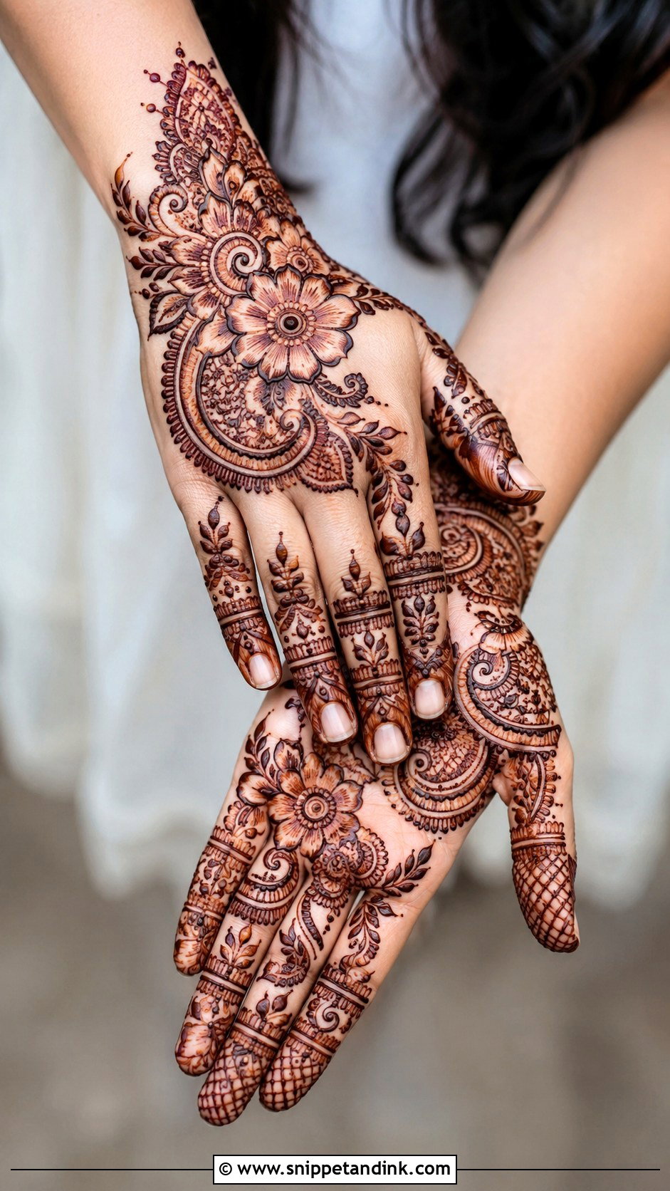 Shaded Mehndi Design - Snippet and Ink - 30 Elegant Mehndi Designs