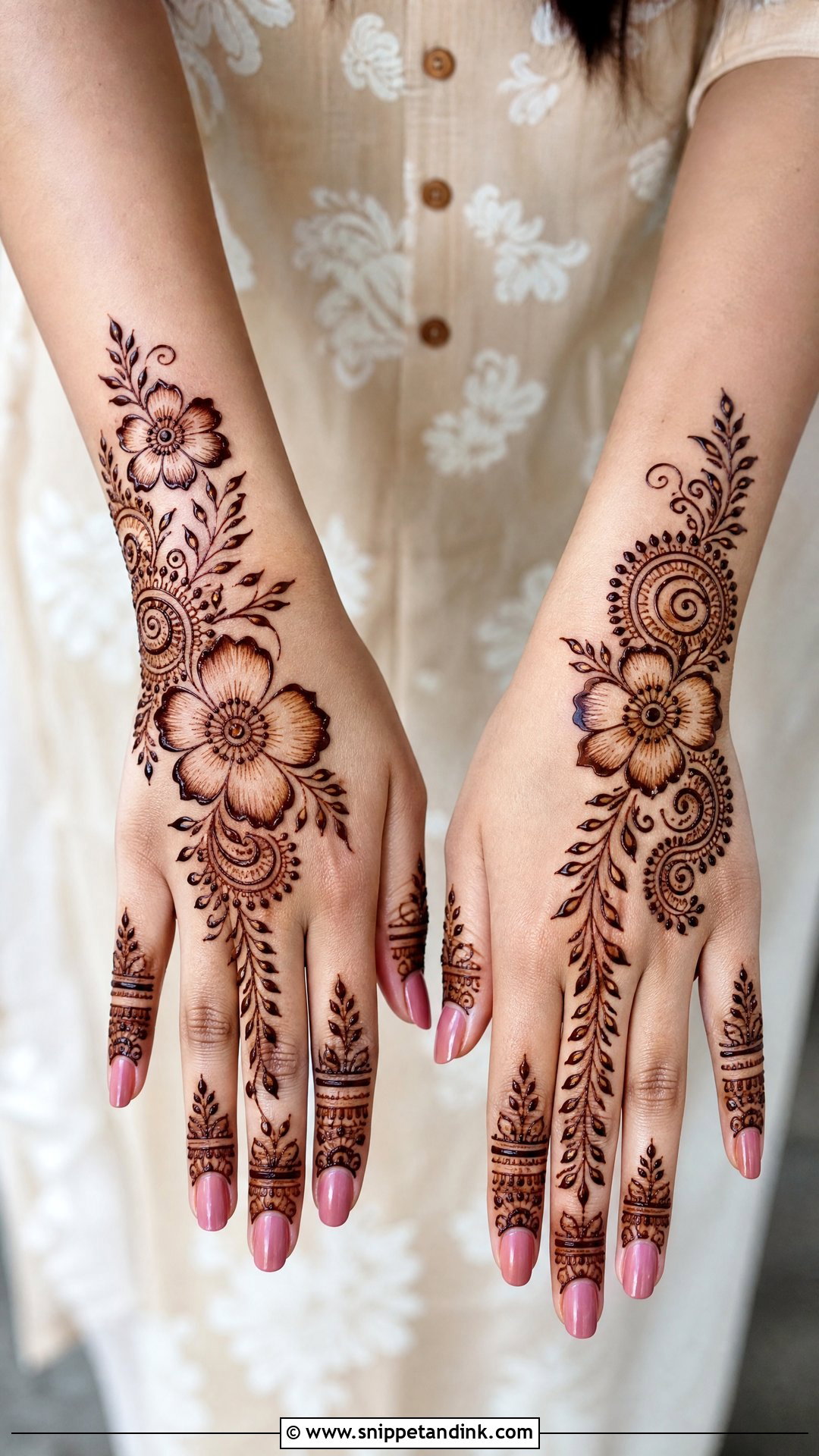 Shaded Mehndi Design For Back Hand - Snippet and Ink - 25 Mehndi New Design Ideas