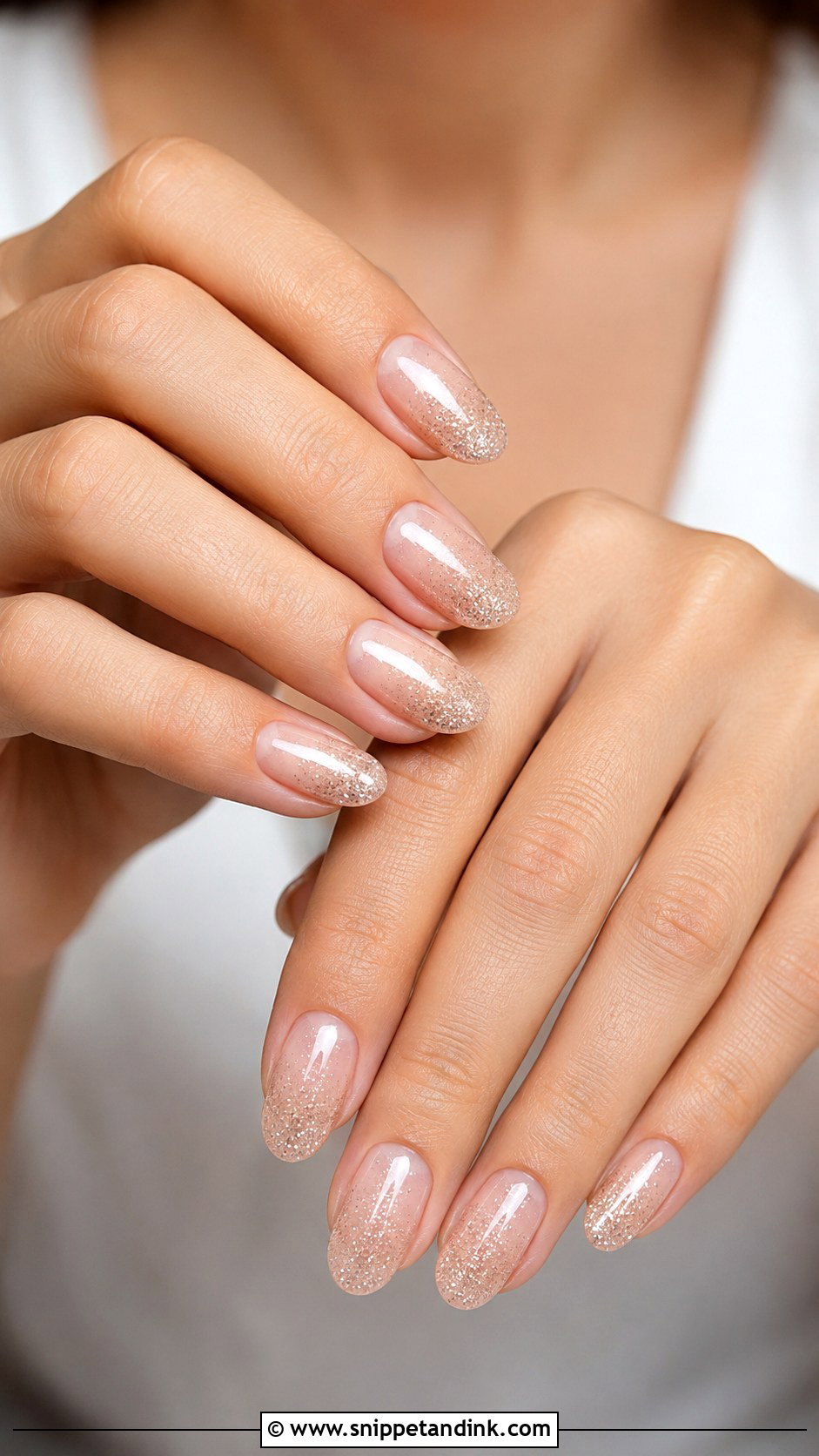 Sheer Glitter Wedding Nails - Snippet and Ink - 20 Wedding Season Nails