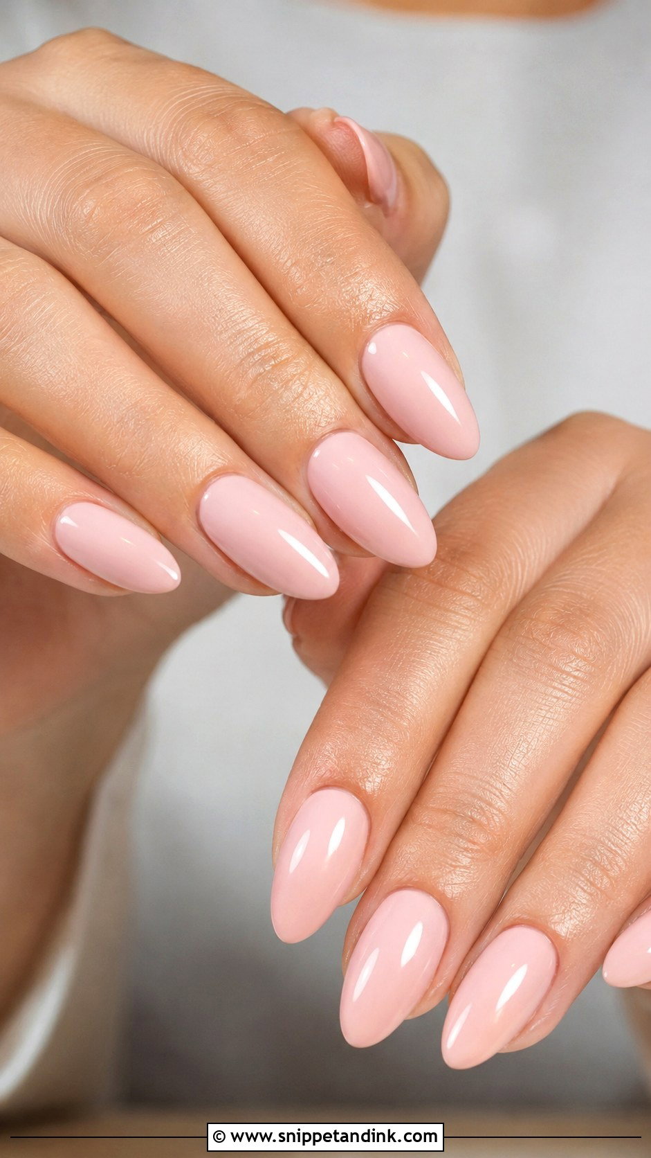 Sheer Nude Acrylic Almond Wedding Nails - Snippet and Ink - 20 Acrylic Almond Wedding Nails for Bride