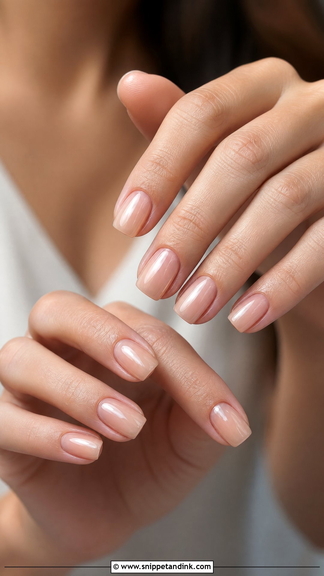 Sheer Nude Gel Wedding Nails - Snippet and Ink - 20 Classy Gel Wedding Nails for Bride
