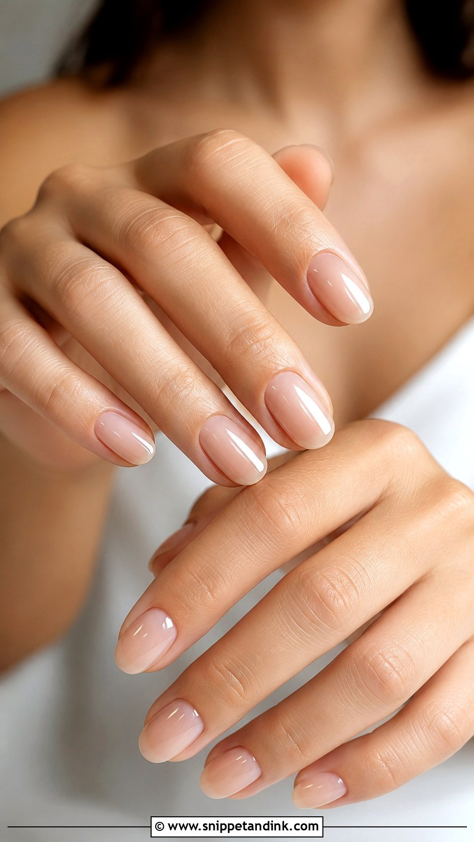 Sheer Nude Wedding Nails - Snippet and Ink - 20 Clean Wedding Nails