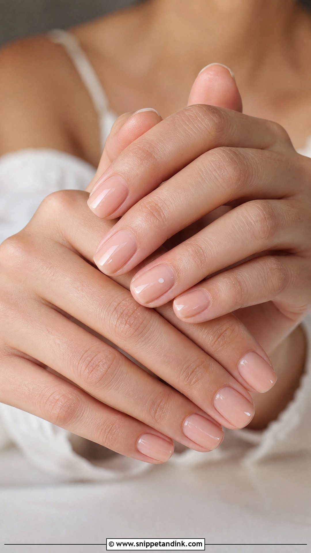 Sheer Nude Wedding Nails - Snippet and Ink - 25 Simple Wedding Nail Art Ideas