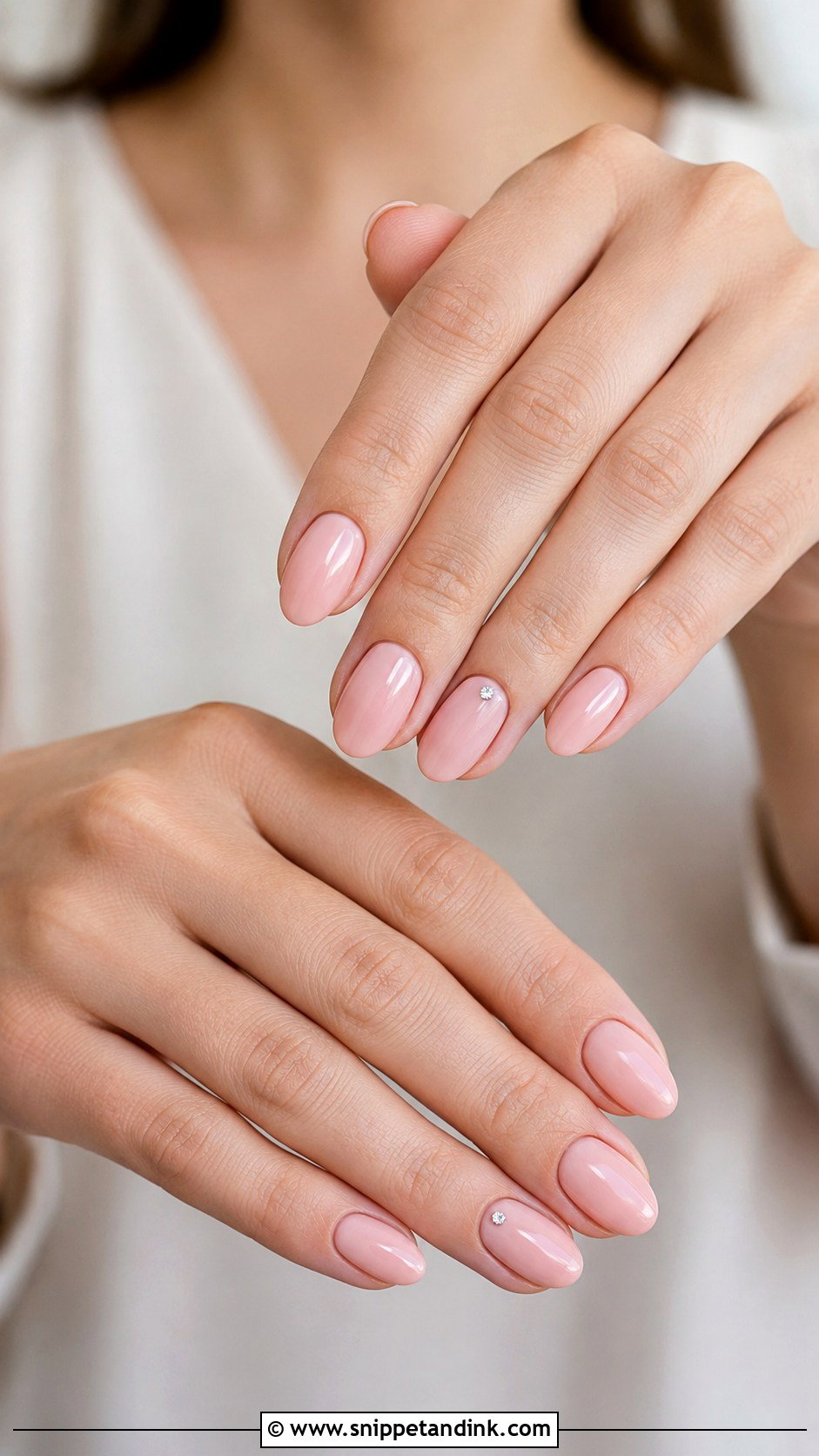 Sheer Nude Wedding Nails - Snippet and Ink - 35 Wedding Nail Ideas