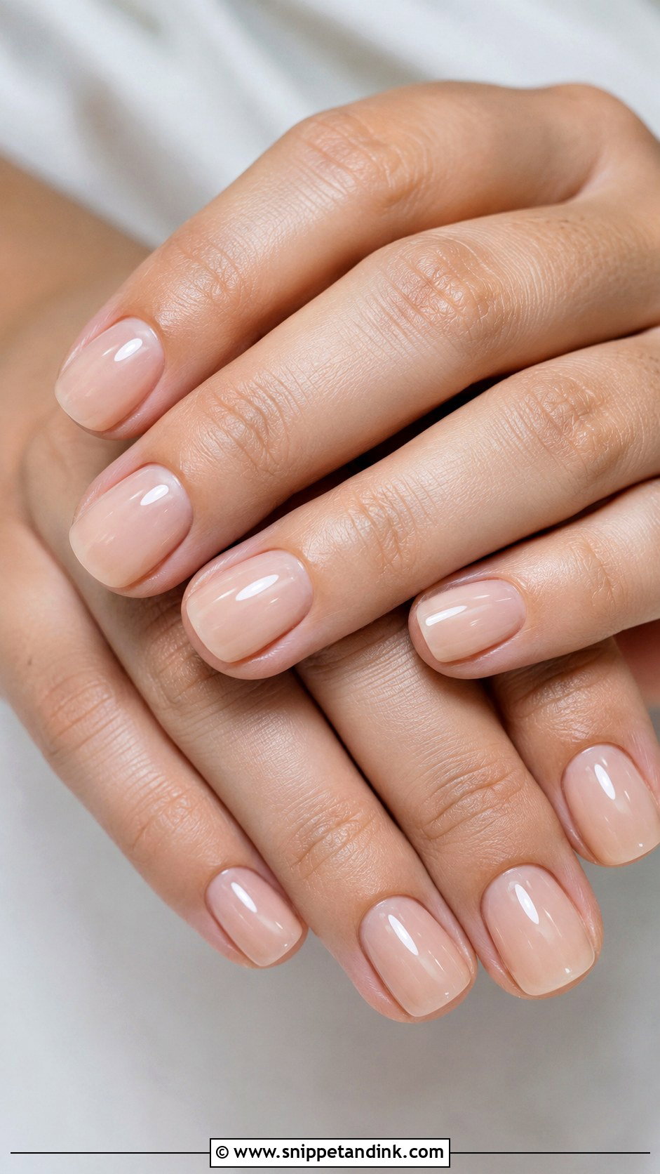 Sheer Nude Wedding Nails - Snippet and Ink - 20 Aesthetic Wedding Nails