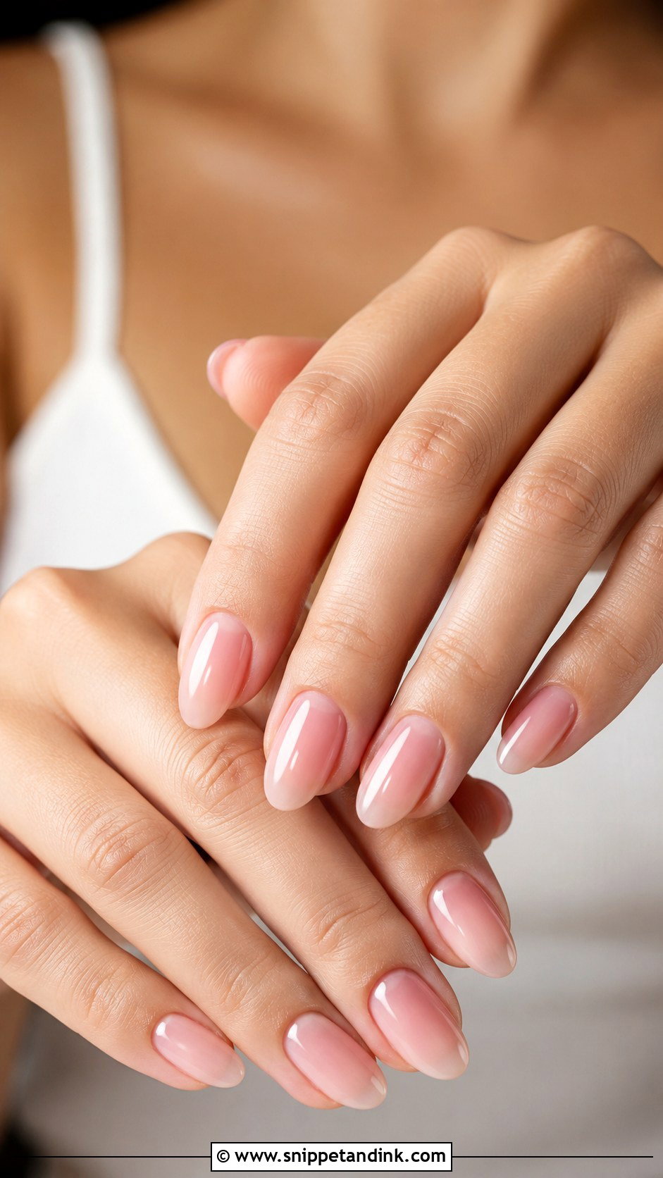 Sheer Pink Almond Wedding Nails - Snippet and Ink - 20 Almond Shape Wedding Nails Bride