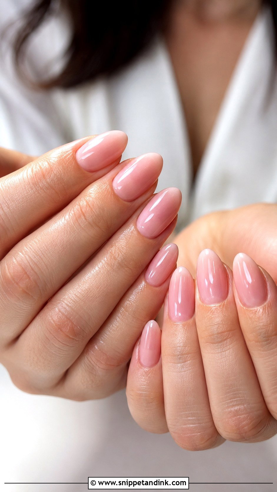 Sheer Pink Almond Wedding Nails - Snippet and Ink - 20 Almond Shape Wedding Nails for Bride