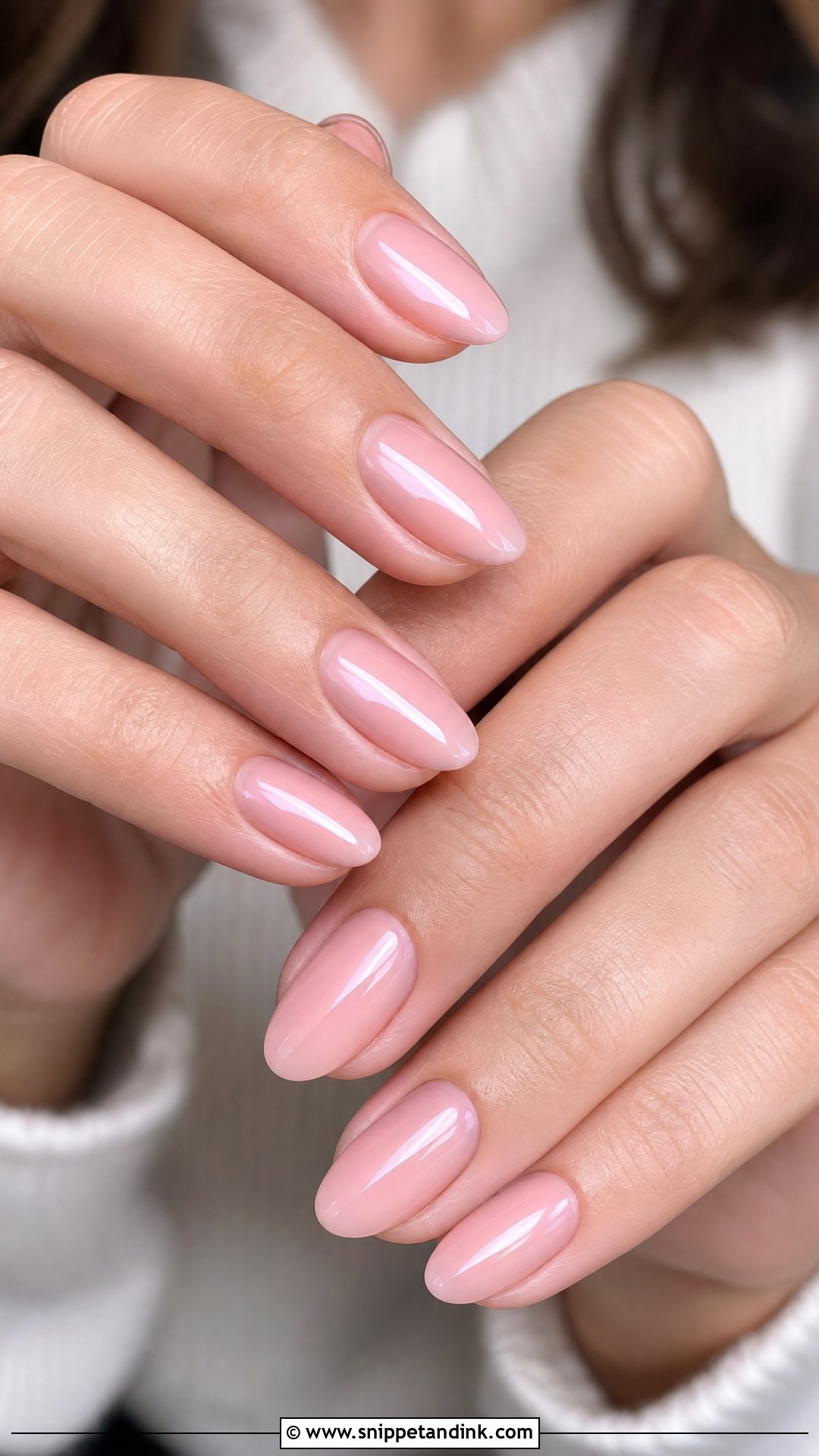 Sheer Pink Almond Wedding Nails - Snippet and Ink - 25 Almond Wedding Nails