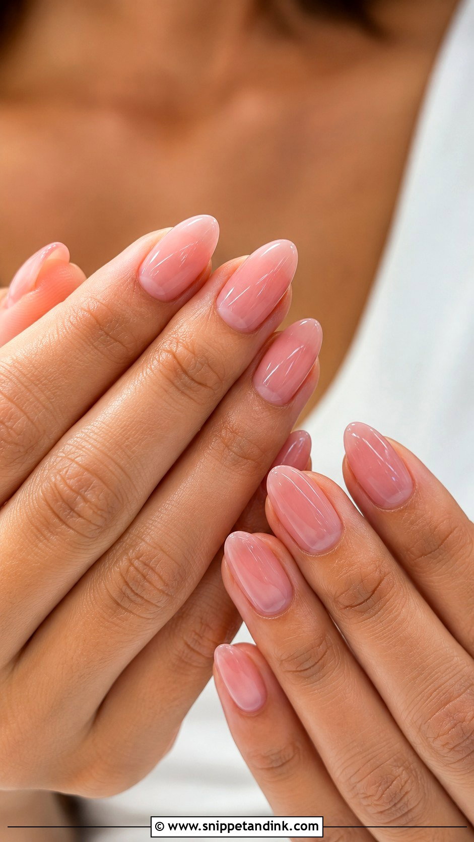 Sheer Pink Almond Wedding Nails - Snippet and Ink - 20 Almond Nails for Wedding