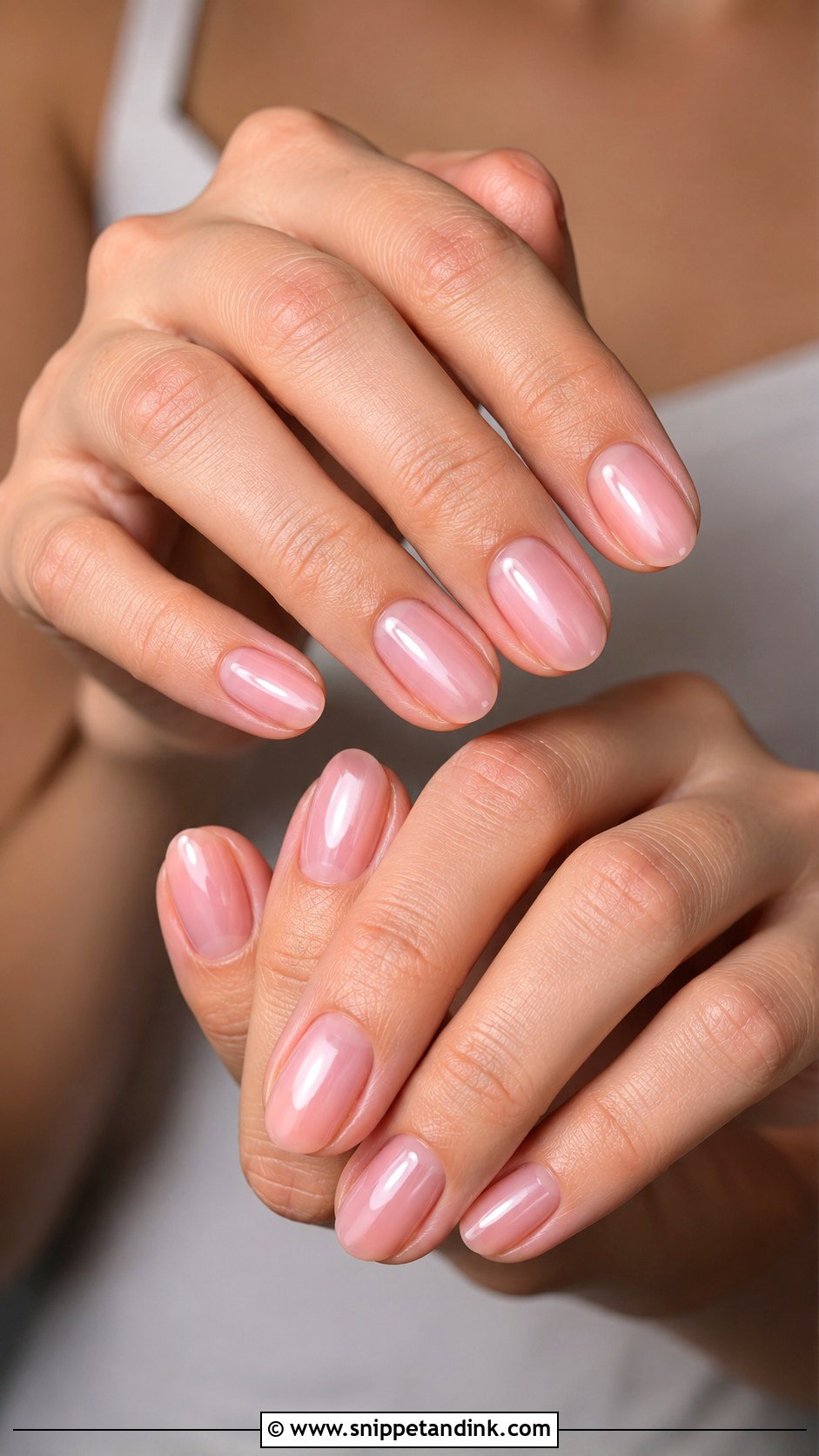 Sheer Pink Bridal Nails - Snippet and Ink - 20 Simple Bridal Nails Designs