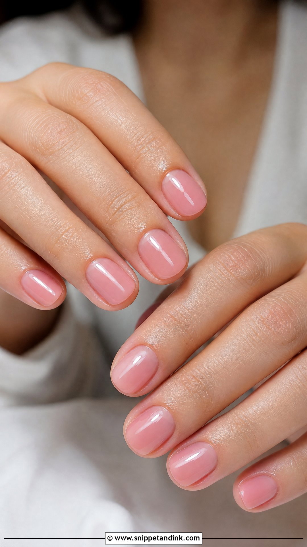 Sheer Pink Bridal Nails - Snippet and Ink - 25 Bridal Nails Ideas