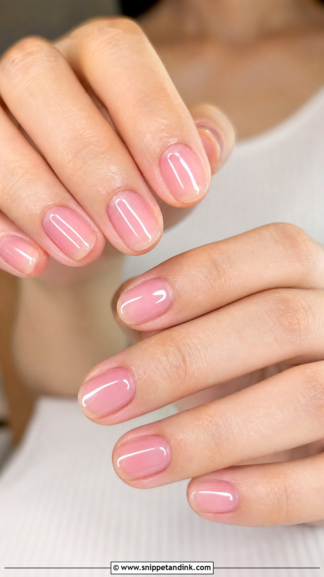 Sheer Pink Bridal Nails - Snippet and Ink - 25 Simple Bridal Wedding Nails for Bride