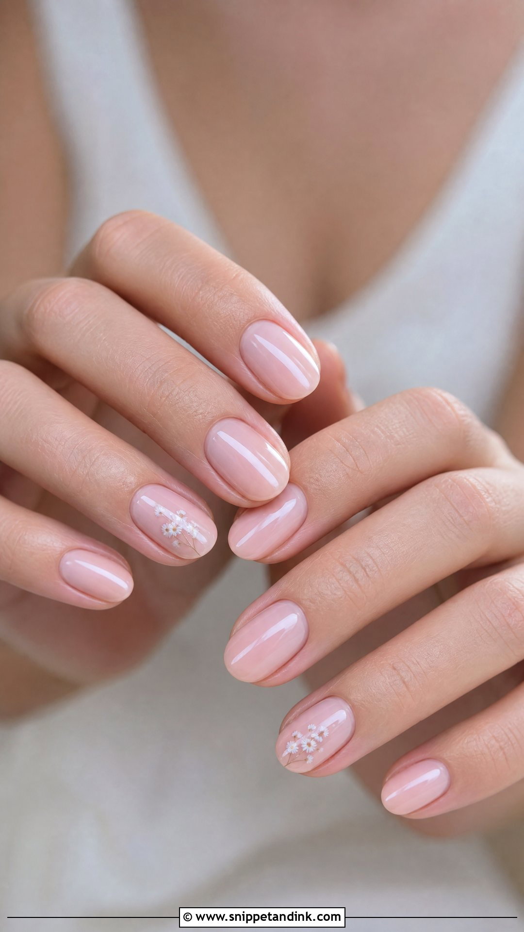 Sheer Pink Bridal Nails - Snippet and Ink - 35 Bridal Nail Art Ideas