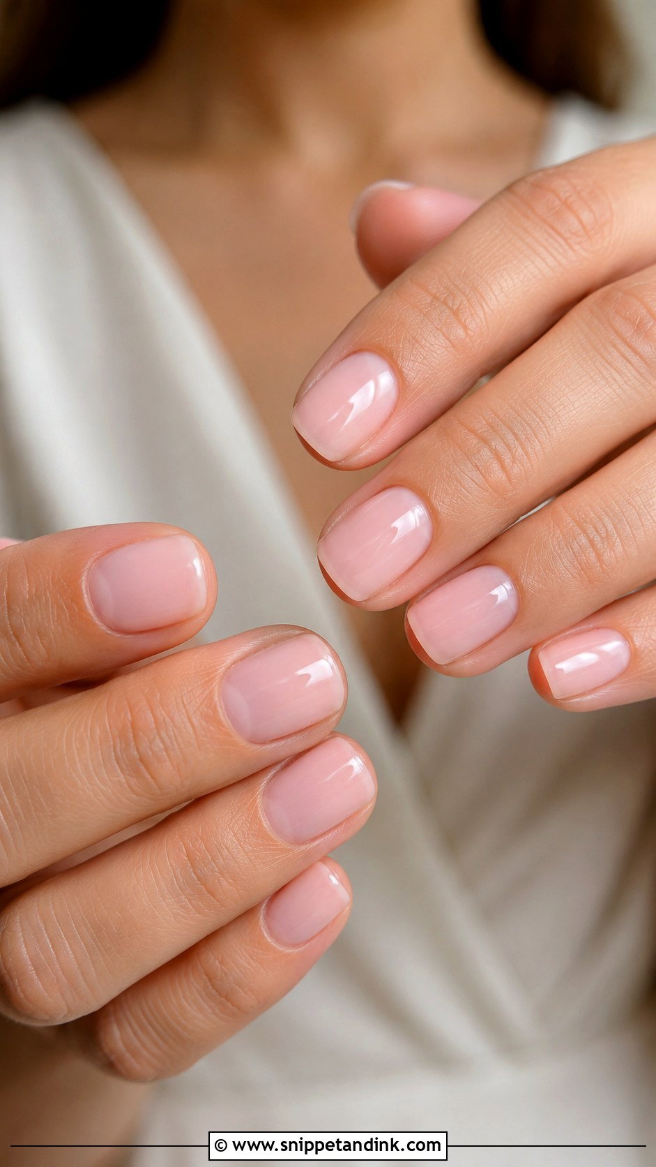 Sheer Pink Bridal Nails - Snippet and Ink - 20 Minimal Bridal Nails