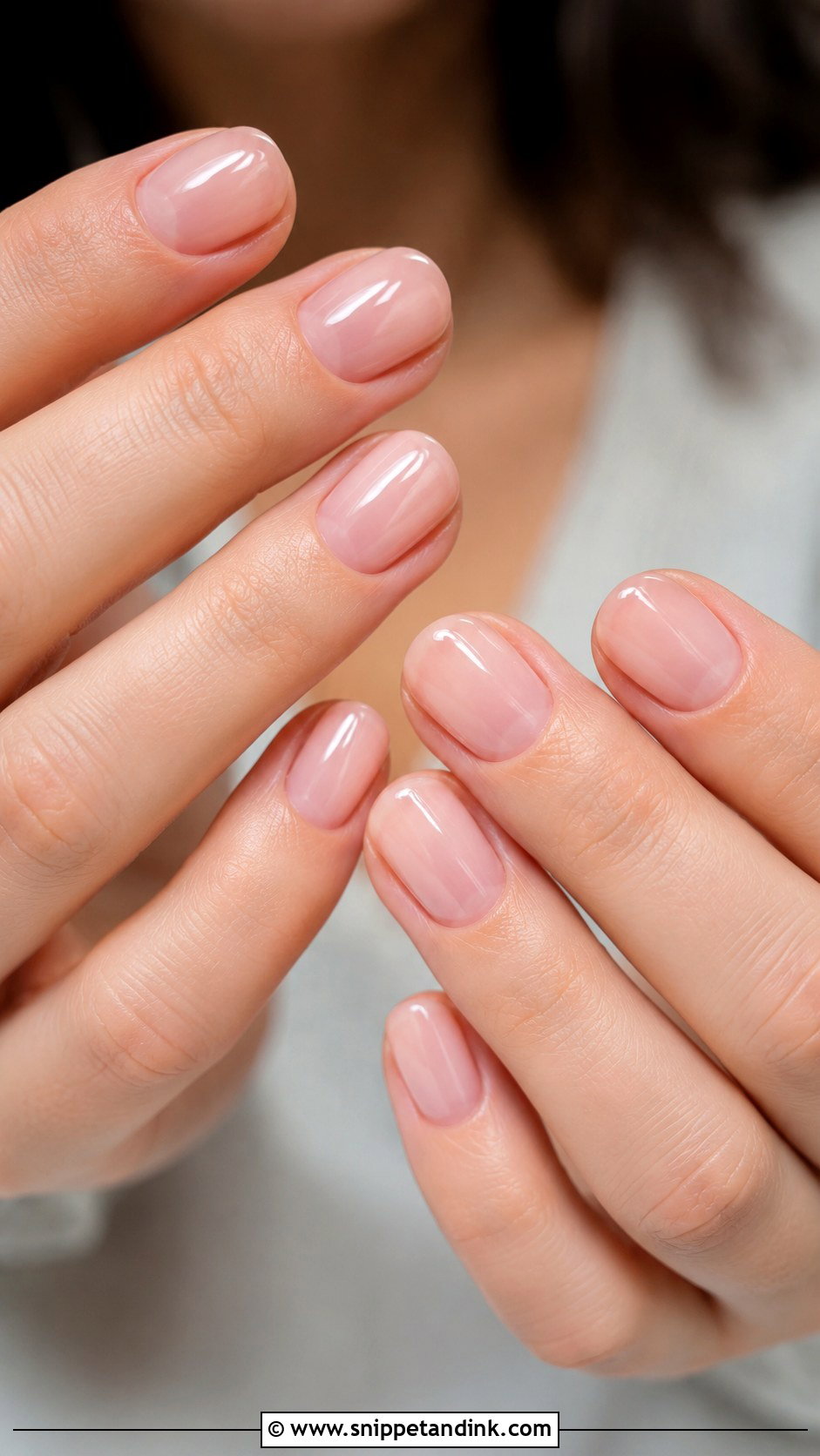 Sheer Pink Bridal Nails - Snippet and Ink - 20 Bridal Manicure Wedding Nails Ideas