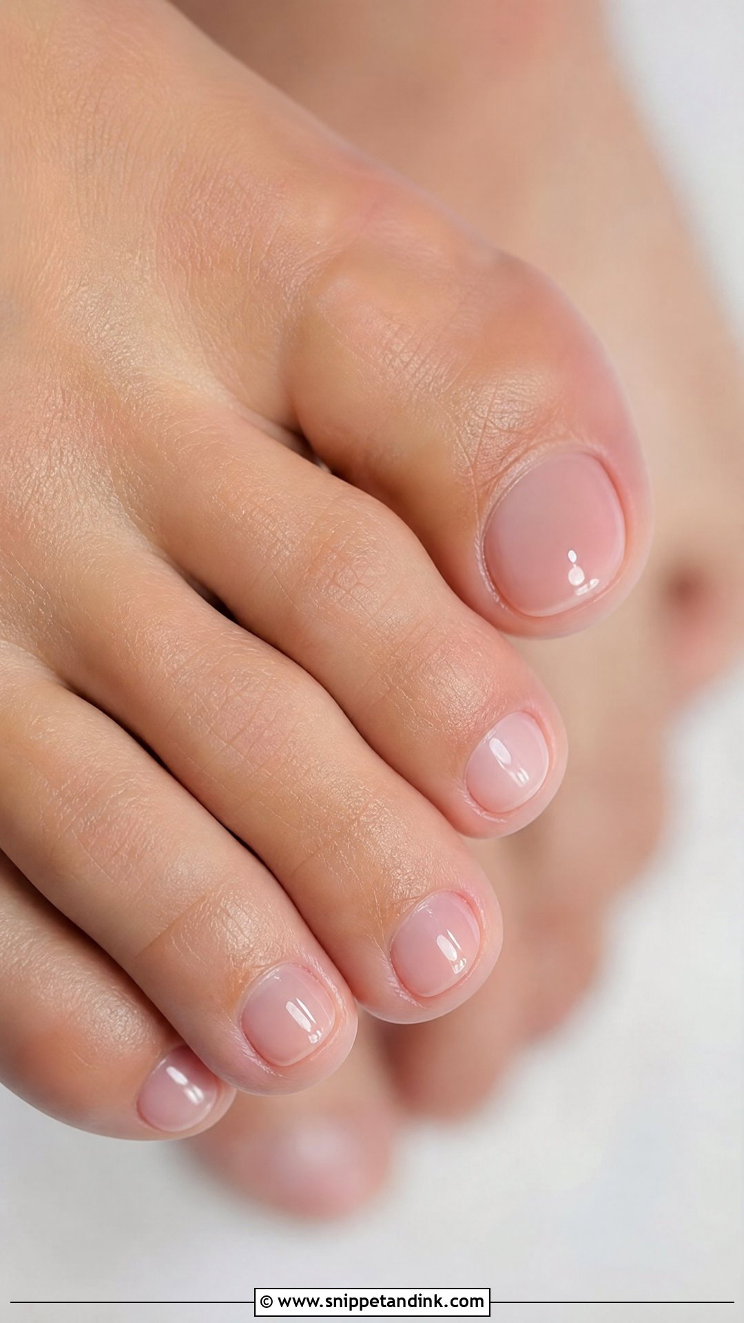 Sheer Pink Bridal Toe Nails - Snippet and Ink - 25 Bridal Toe Nails