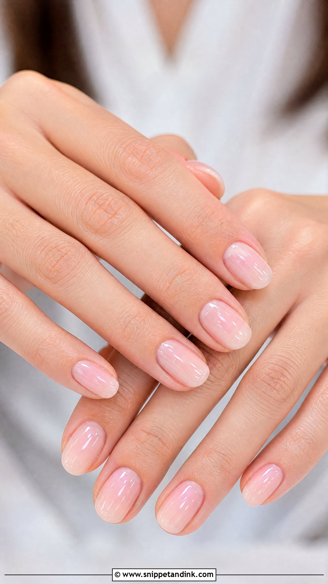 Sheer Pink Bride Nails - Snippet and Ink - 25 Nail Bride Wedding Ideas