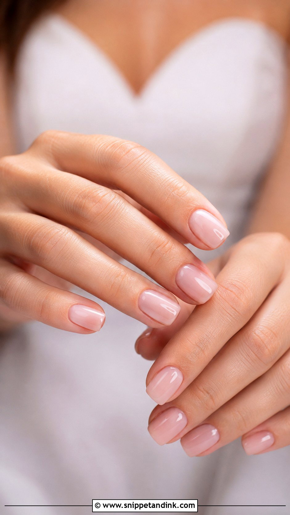 Sheer Pink Bride Nails - Snippet and Ink - 30 Elegant Bride Nails Wedding